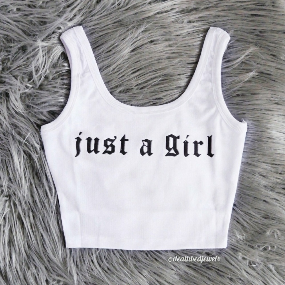 ⚡Pre-Order⚡ Just a Girl 90's Crop Tank Top
